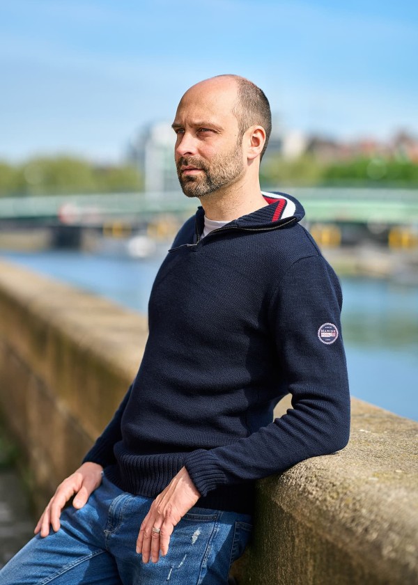 Купить MARINEPOOL 1004643-M MARO Мужской свитер с молнией до половины / темно-синий / Размер одежды: М 7ft.ru в интернет магазине Семь Футов