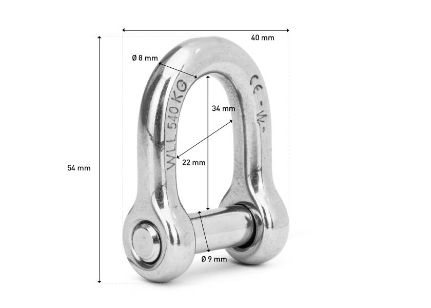 Купить WICHARD Straight Shackle with Hex Socket 18007-bvs 7ft.ru в интернет магазине Семь Футов