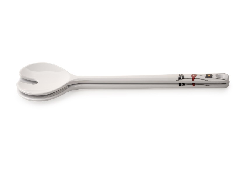 Купить Салатница с двумя ложками Marine Business Regata 12008 Ø250мм из белого меламина 7ft.ru в интернет магазине Семь Футов