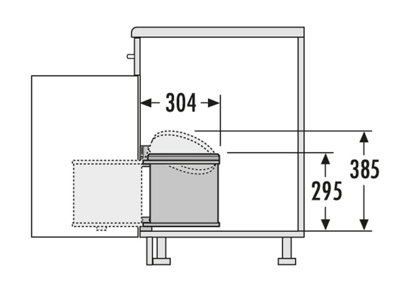 Купить HAILO AS Mono 15 Built-in Waste Bin / 15 litres / white 32217-bvs 7ft.ru в интернет магазине Семь Футов