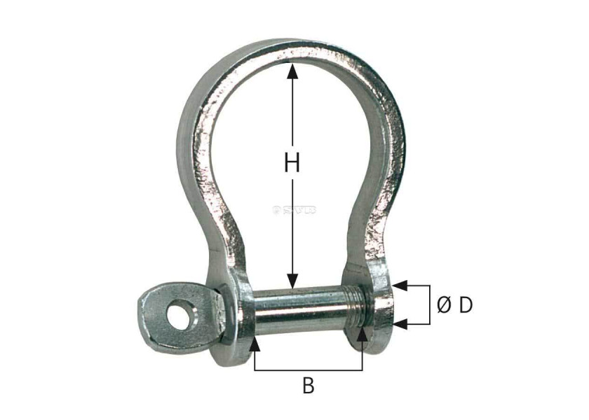 Купить Stamped Stainless Steel Bow Shackles 13203-bvs 7ft.ru в интернет магазине Семь Футов