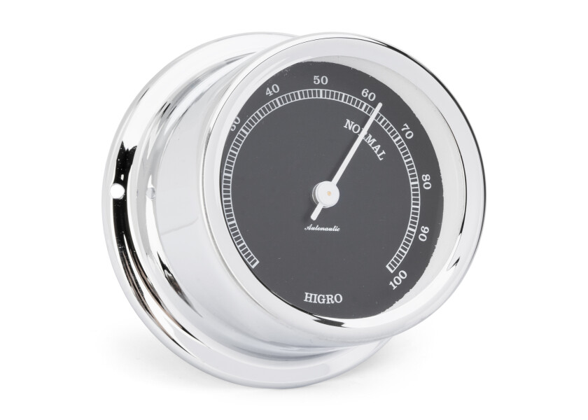 Купить Гигрометр судовой Autonautic instrumental Minor HE72C 72x39мм серебристый/черный из хромированной латуни 7ft.ru в интернет магазине Семь Футов