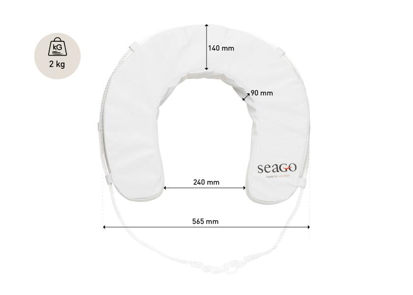 Купить SEAGO Horseshoe Lifebuoy / white / with bracket and SOLAS light 55927-bvs 7ft.ru в интернет магазине Семь Футов