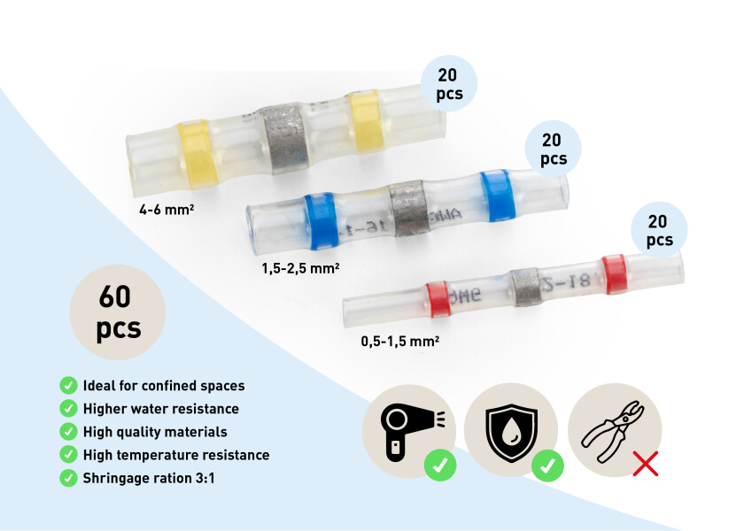 Купить SEATEC Solder Connectors with Shrink Tubing Assortment / pack of 60 30993-bvs 7ft.ru в интернет магазине Семь Футов