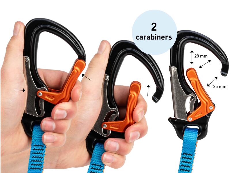 Купить Spinlock DW-STR/3L/C Performance Safety Line Link Клип Черный Black 7ft.ru в интернет магазине Семь Футов