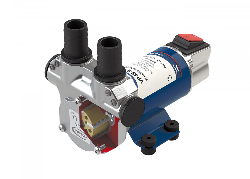 Купить Электрическая помпа Marco VP45-S 16602812 12В 8А 45л/мин под шланг Ø25мм для замены масла/ДТ/воды 7ft.ru в интернет магазине Семь Футов