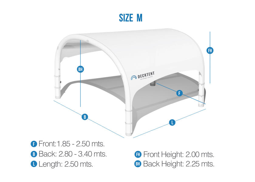 Купить DECKTENT Inflatable Bimini / size M / white 32294-bvs 7ft.ru в интернет магазине Семь Футов