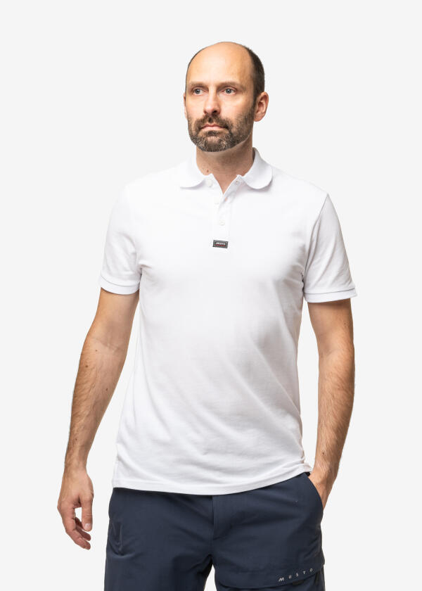 Купить MUSTO 82133_002-2XL Поло Essential Pique Мужское / белый / Размер одежды: XXL 7ft.ru в интернет магазине Семь Футов