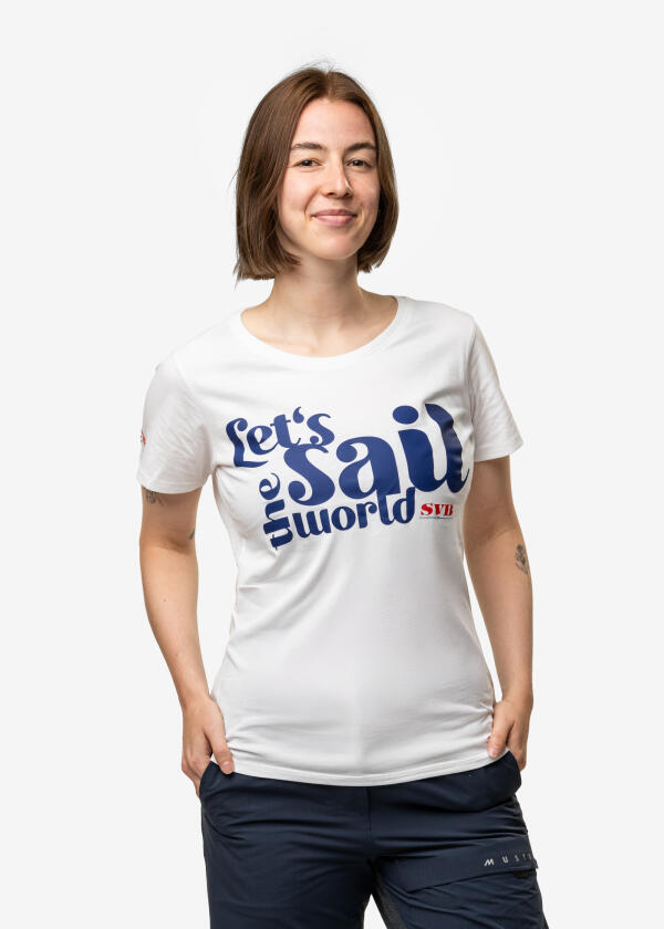 Купить SVB Женская футболка «Давай отправимся под парусом по миру» / белая / Размер одежды: XL 7ft.ru в интернет магазине Семь Футов