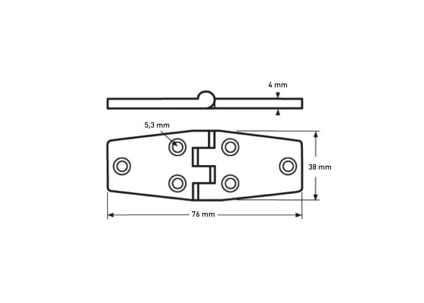 Купить Stainless Steel Hinge / conical / matt black / set of 2 56244-bvs 7ft.ru в интернет магазине Семь Футов