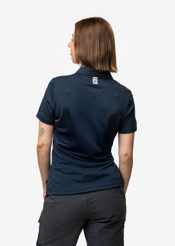 Купить MUSTO 82443_597-14 Женская рубашка-поло Evolution Crew SUNBLOCK / темно-синий / Размер одежды: 42 7ft.ru в интернет магазине Семь Футов