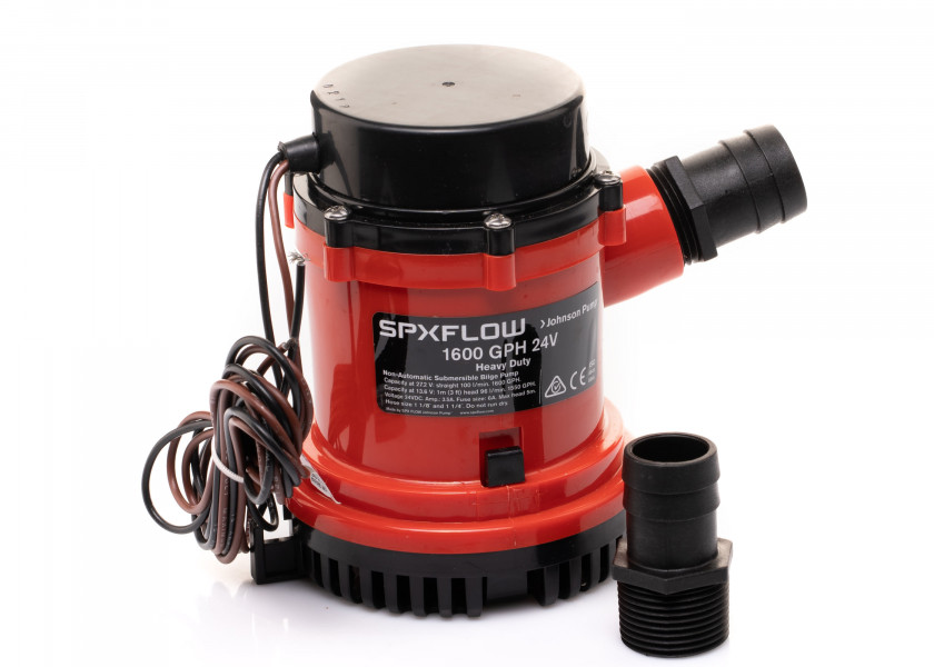 Купить Помпа трюмная Johnson Pump Heavy Duty Bilge 1600GPH 32-1600-02 24В 3,5А 100л/мин под шланг Ø29/38мм погружная высокопроизводительная 7ft.ru в интернет магазине Семь Футов