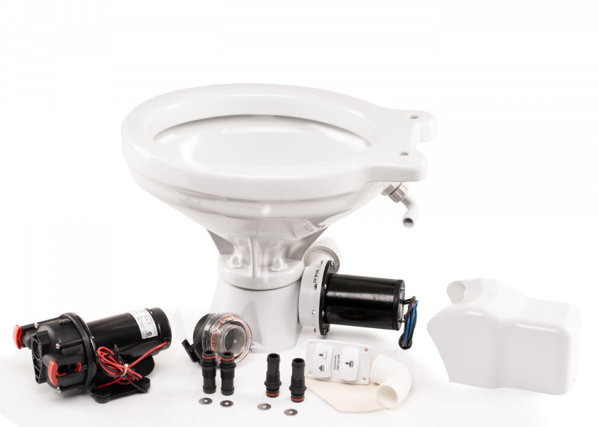 Купить Унитаз судовой автоматический Johnson Pump AquaT Comfort 80-47232-02 24 В с трехпозиционной панелью управления 7ft.ru в интернет магазине Семь Футов