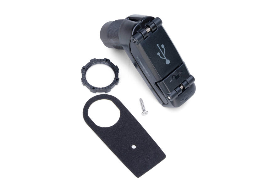 Купить Водонепроницаемый зарядный порт Scanstrut ROKK Charge Pro SC-USB-03 12–24В 36/60Вт USB-A/USB-C IPX6 Ø39х94мм быстрая зарядка PD и QC черный 7ft.ru в интернет магазине Семь Футов