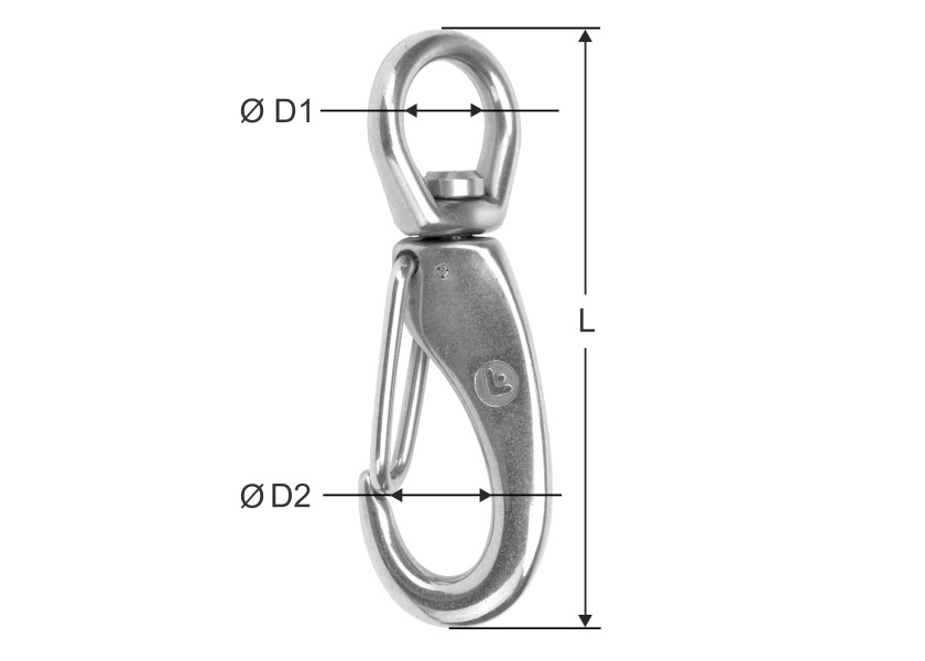 Купить WICHARD Snap Shackle with Swivel Eye 53804-bvs 7ft.ru в интернет магазине Семь Футов