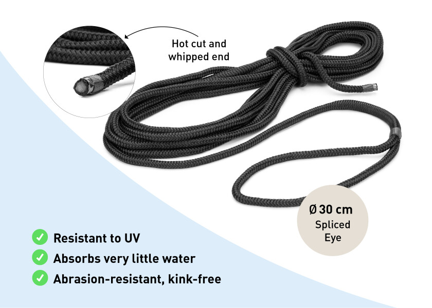 Купить Mooring Line / with eye / black 30950-bvs 7ft.ru в интернет магазине Семь Футов