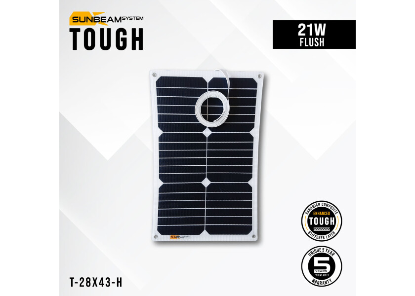 Купить SUNBEAM TOUGH 21 W Solar Panel / FLUSH / 21 W / Semi-flexible / 434 x 277 x 3 mm 24284-bvs 7ft.ru в интернет магазине Семь Футов