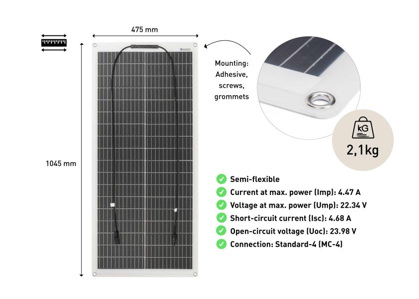Купить Солнечная установка начального уровня: 2 модуля мощностью 100 Вт, вкл. VICTRON ШИМ-контроллер 7ft.ru в интернет магазине Семь Футов