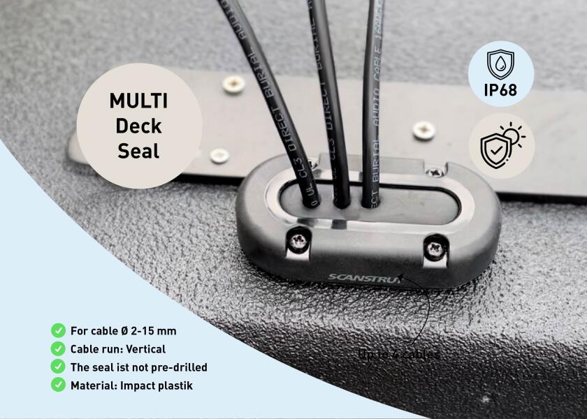 Купить Сальник кабельный водонепроницаемый Scanstrut DS-MULTI-P-BLK ø15мм 23х105 класс защиты IP68 из ударопрочного пластика черного цвета 7ft.ru в интернет магазине Семь Футов