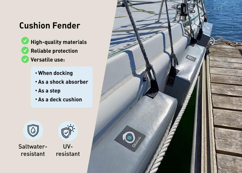 Купить OUTILS OCÉANS PB244610,GL-GREY Подушка Fender / 24 x 46 x 10 см / серая 7ft.ru в интернет магазине Семь Футов
