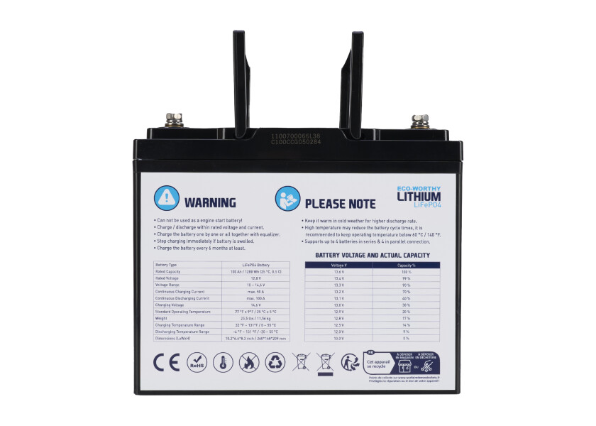 Купить Морская литиевая батарея LiFePO4 / 12 В / 100 Ач 7ft.ru в интернет магазине Семь Футов