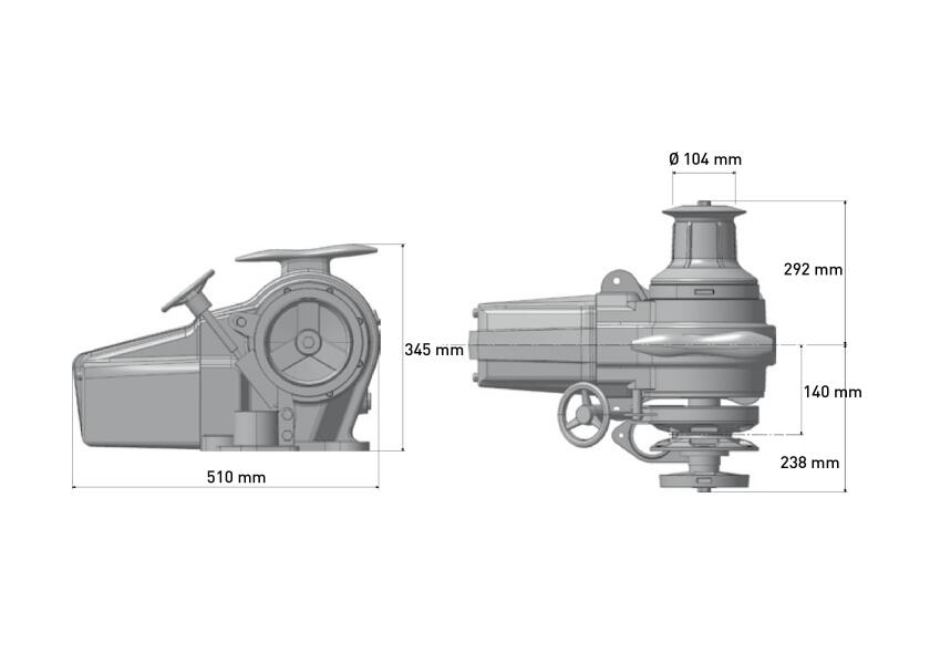 Купить Брашпиль горизонтальный якорный с кабестаном Lofrans Falkon 220293 10 мм 12 В 1700 ВТ 7ft.ru в интернет магазине Семь Футов