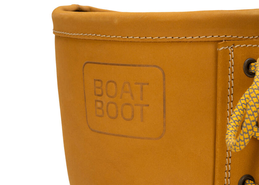 Купить BOATBOOT Кожаные ботинки на шнуровке / желтый / Размер обуви: 44 7ft.ru в интернет магазине Семь Футов