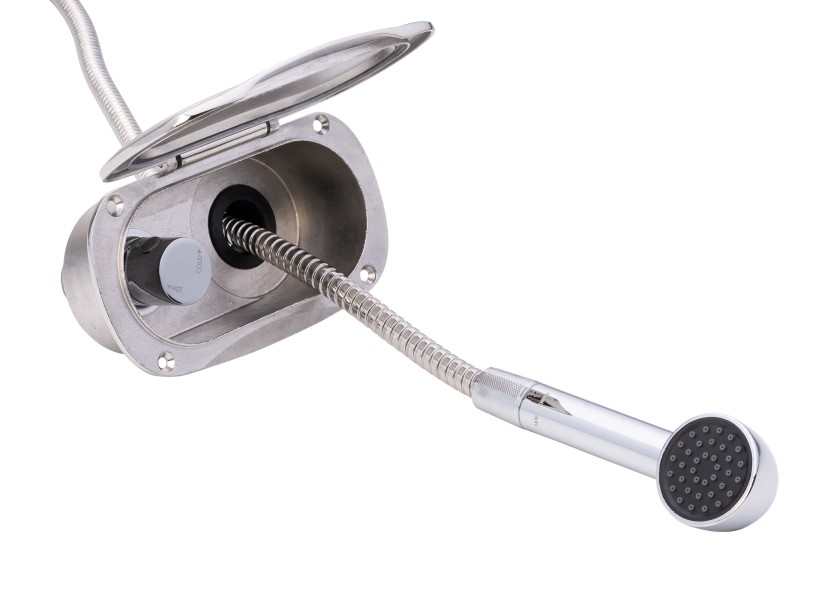Купить Палубный душ KEJI из нержавеющей стали со смесителем / шланг из нержавеющей стали длиной 2,5 м 30277-bvs 7ft.ru в интернет магазине Семь Футов