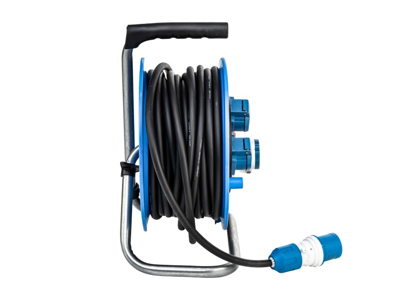 Купить Кабельная катушка 1 штекер CEE на 1 розетку CEE 230 В 2 розетки Schuko / Длина 25 м / 2,5 кв. мм / черный 76431-bvs 7ft.ru в интернет магазине Семь Футов