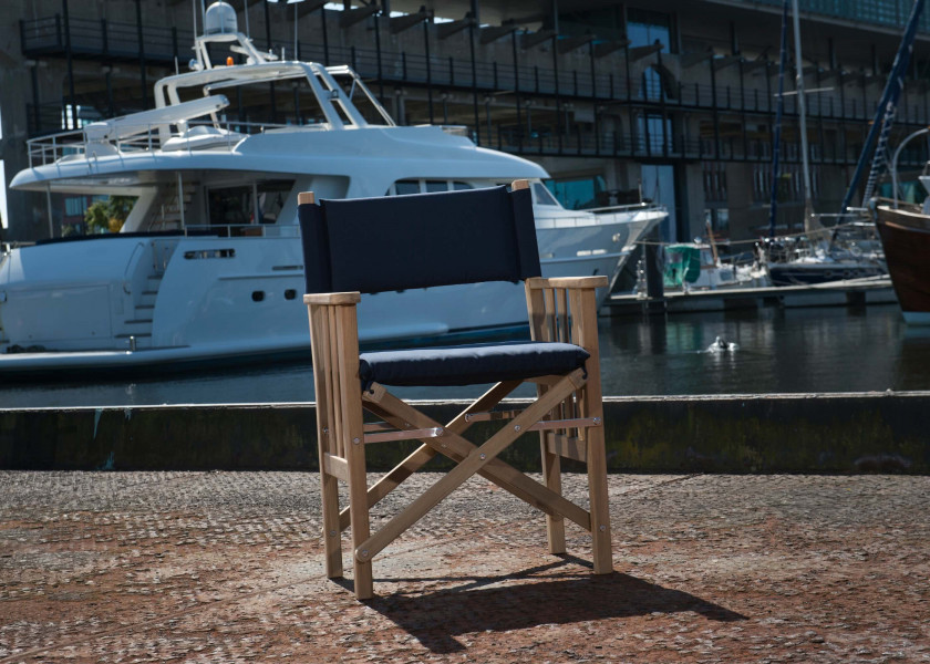 Купить ARC СТУЛ ДИРЕКТОРА Складной стул из тикового дерева/темно-сине-белый 17349-bvs 7ft.ru в интернет магазине Семь Футов