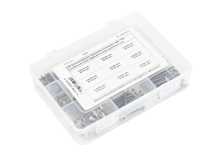 Купить V4A Screw Set / Chipboard Screws / 210-piece 30855-bvs 7ft.ru в интернет магазине Семь Футов