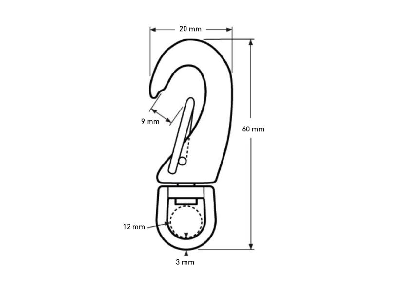 Купить Carabiner with Swivel Eye 32166-bvs 7ft.ru в интернет магазине Семь Футов