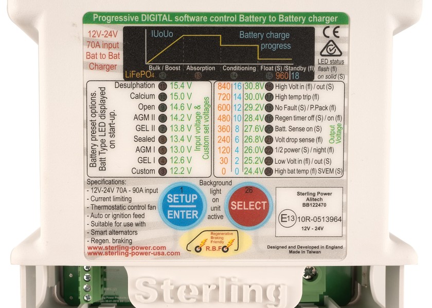Купить Зарядное устройство Sterling Power Pro Batt Ultra BB122470 70А 12-24В 190x160x95мм 7ft.ru в интернет магазине Семь Футов