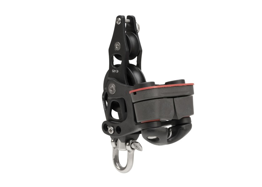 Купить Harken 6234 Element Fiddle Swivel Block 45 mm With 150 Cam And Becket Pulley Black / Silver 7ft.ru в интернет магазине Семь Футов