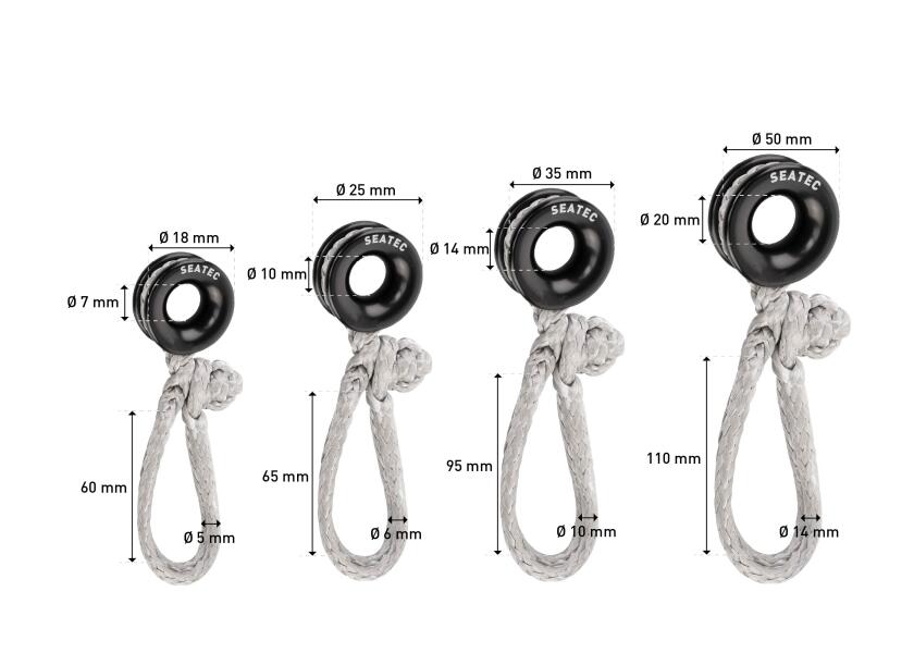 Купить SEATEC Rope Shackle with Aluminium Low Friction Ring 44380-bvs 7ft.ru в интернет магазине Семь Футов