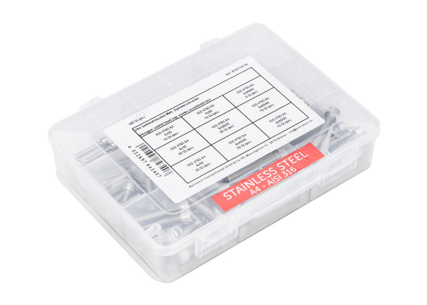 Купить V4A / Assortment box / Cylinder head screws M4 - M6 / ISO 4762 / 125 pieces 34244-bvs 7ft.ru в интернет магазине Семь Футов