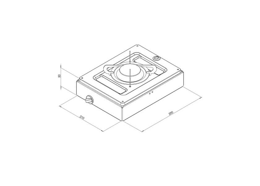 Купить CAN STEEL FN1330-S Газовая плита из нержавеющей стали/одна горелка 36620-bvs 7ft.ru в интернет магазине Семь Футов