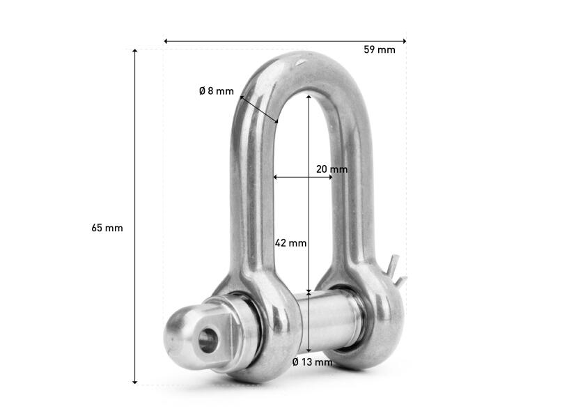 Купить Stainless Steel Shackle with Cotter Pin 16608-bvs 7ft.ru в интернет магазине Семь Футов