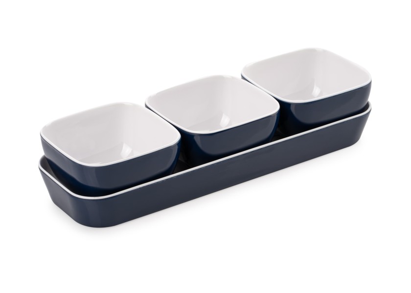 Купить Набор для закусок Marine Business Regata 12013 270x90мм 4шт из белого/синего меламина 7ft.ru в интернет магазине Семь Футов