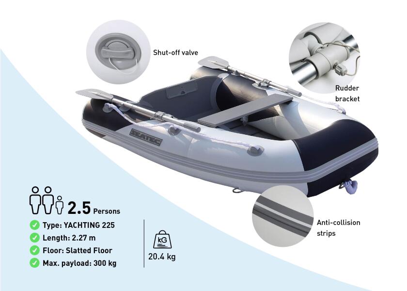 Купить SEATEC 55645 YACHTING 225 Тендер / реечный пол / 2,5 человека / 2,25 м / макс. 3,3 л.с. 7ft.ru в интернет магазине Семь Футов