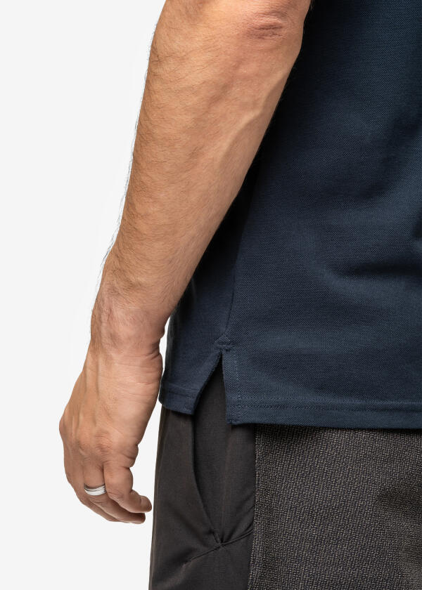 Купить MUSTO 82133_597-M Мужская футболка-поло Essential Pique / темно-синий / Размер одежды: М 7ft.ru в интернет магазине Семь Футов