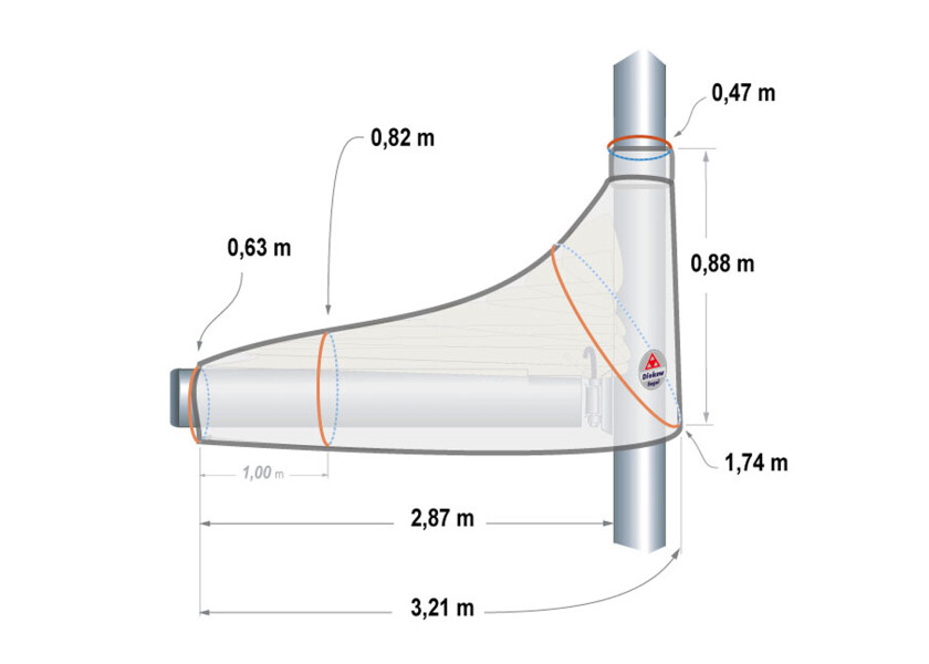 Купить DIEKOW SAILS Чехол на грот/светло-серый / Для длины стрелы: 3,25 м. 7ft.ru в интернет магазине Семь Футов