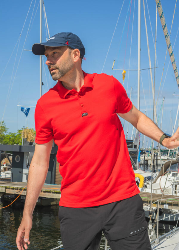 Купить MUSTO 82133_169-M Поло Essential Pique Мужское / красный / Размер одежды: М 7ft.ru в интернет магазине Семь Футов