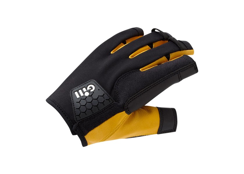 Купить Перчатки спортивные Gill Pro 7443 размер XL с открытыми пальцами чёрные из нейлона/полиуретана/Dura-Grip 7ft.ru в интернет магазине Семь Футов