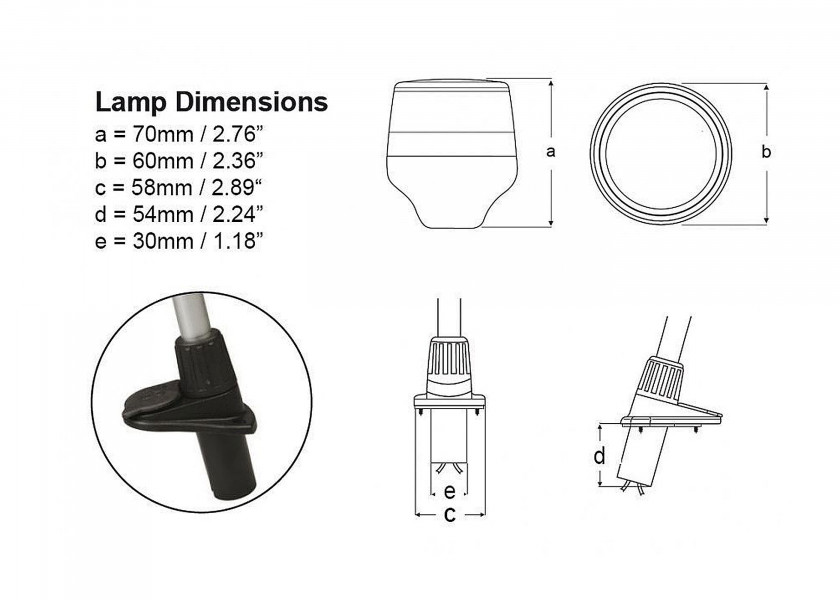 Купить HELLA MARINE NaviLED 360 Compact Anchor Light with Mast / black / 610 mm 24484-bvs 7ft.ru в интернет магазине Семь Футов