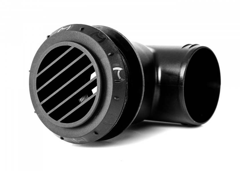 Купить Тройник воздуховода T-образный Webasto 1320476A отверстия Ø60мм 90° с внутренней резьбой из чёрного пластика 7ft.ru в интернет магазине Семь Футов