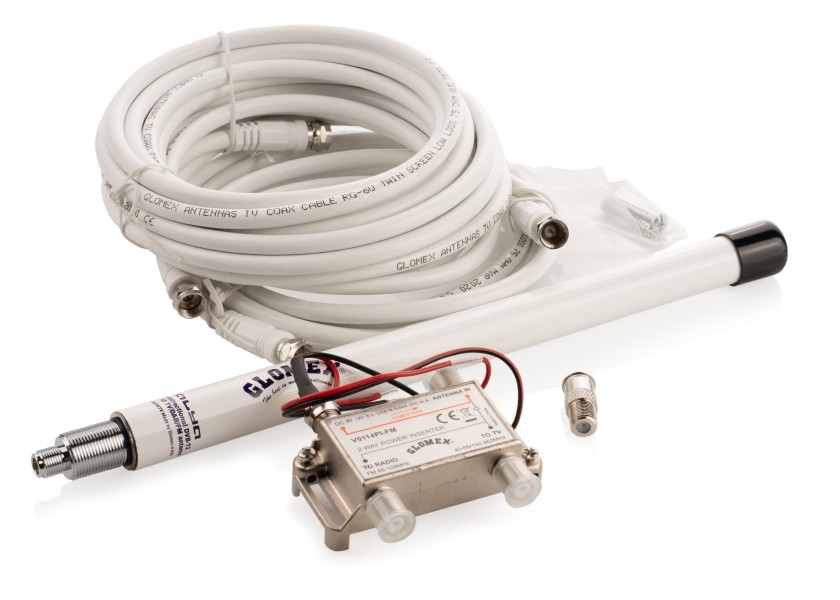 Купить Телевизионная антенна TV/FM/DAB Glomex Alya RA304TV 12В 470-860МГц 250 мм 7ft.ru в интернет магазине Семь Футов