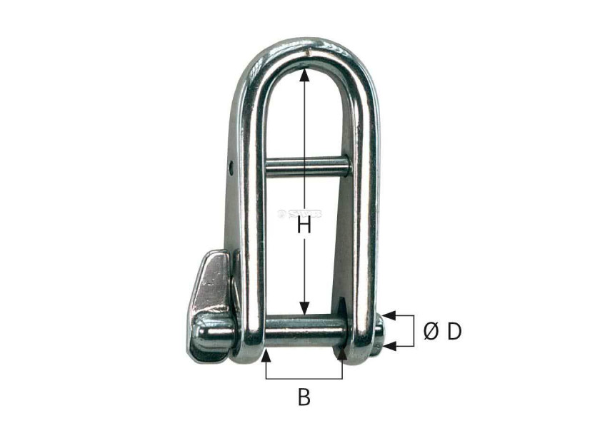 Купить WICHARD Stainless Steel Key Pin Shackle with Bar 11102-bvs 7ft.ru в интернет магазине Семь Футов