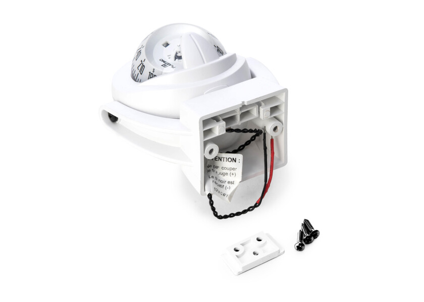 Купить Компас Plastimo Offshore 75 63866 12/24В для судна 5-8м c белой конической картушкой Ø70мм в белом корпусе Ø100мм на кронштейне 7ft.ru в интернет магазине Семь Футов