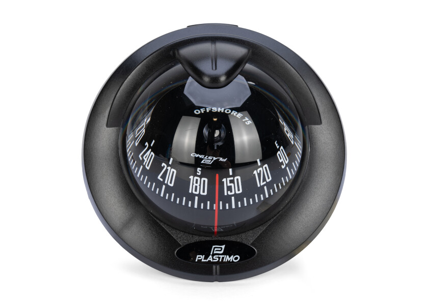 Купить Компас Plastimo Offshore 75 63857 12/24В для судна 5-8м c чёрной конической картушкой Ø70мм в чёрном корпусе Ø100x66мм горизонтальный врезной монтаж 7ft.ru в интернет магазине Семь Футов